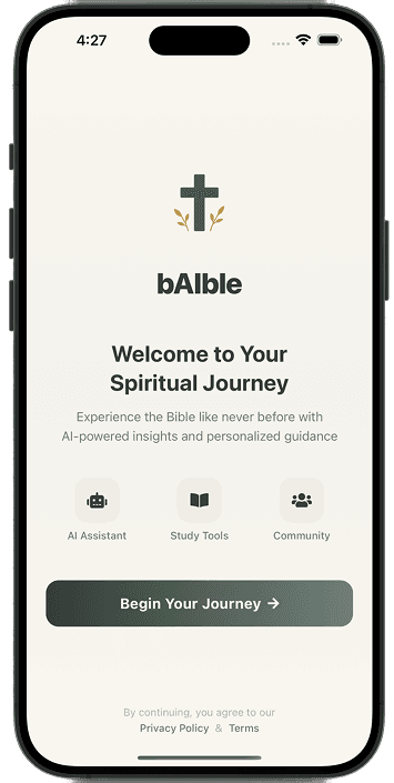 bAIble App Welcome Screen