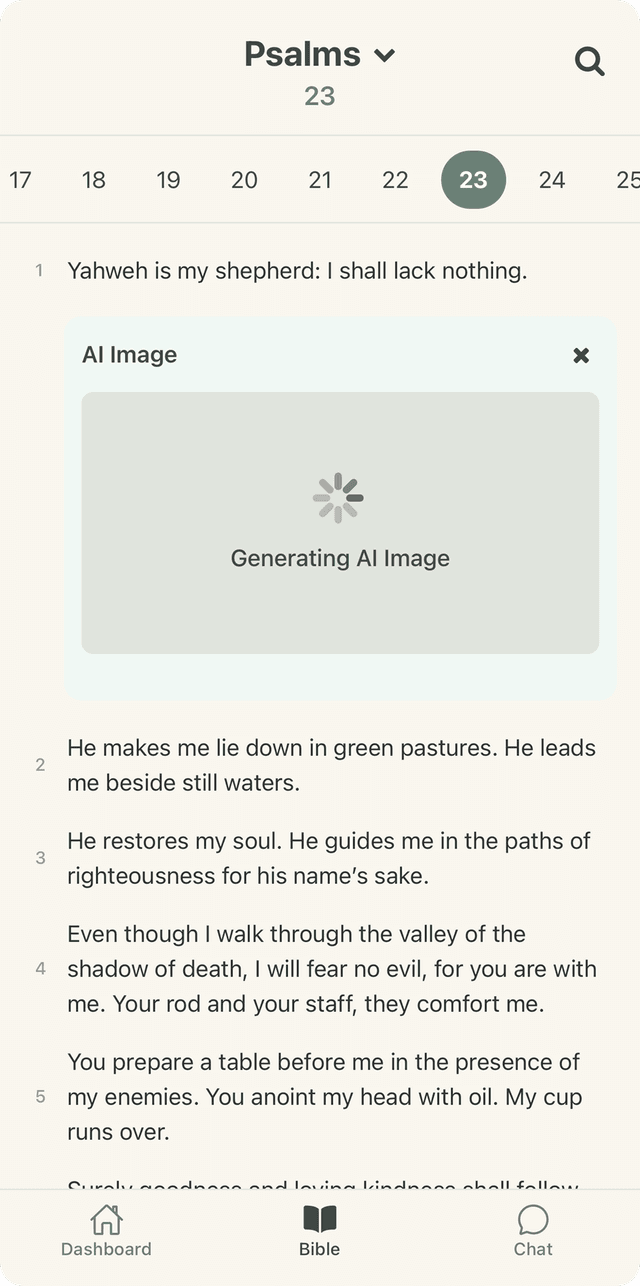 Visual Scripture Creation - Generating
